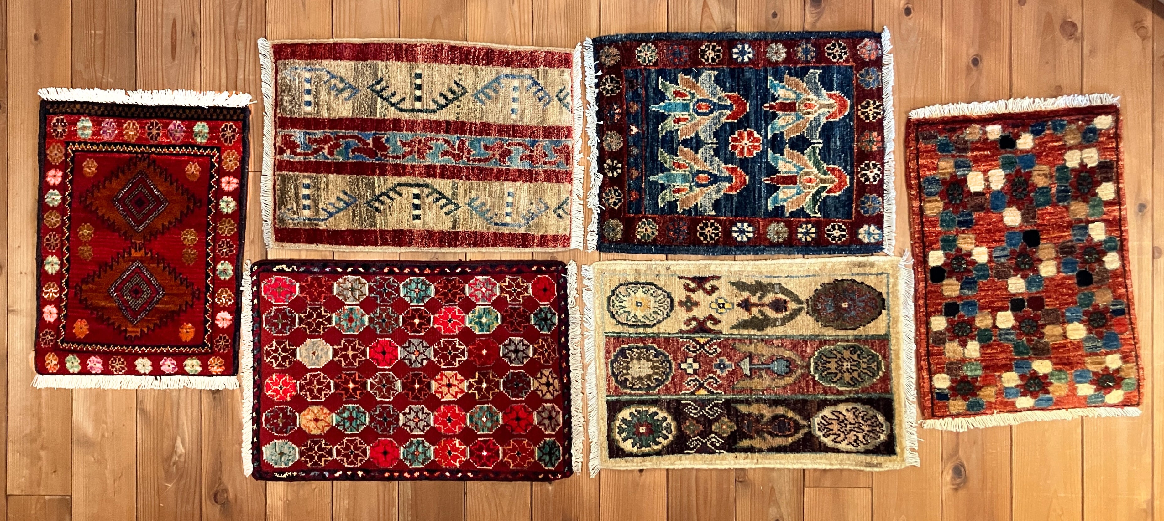 38 Floorラグ S 2000sトルクメン族CHOBI / mini rug60 x 42cm