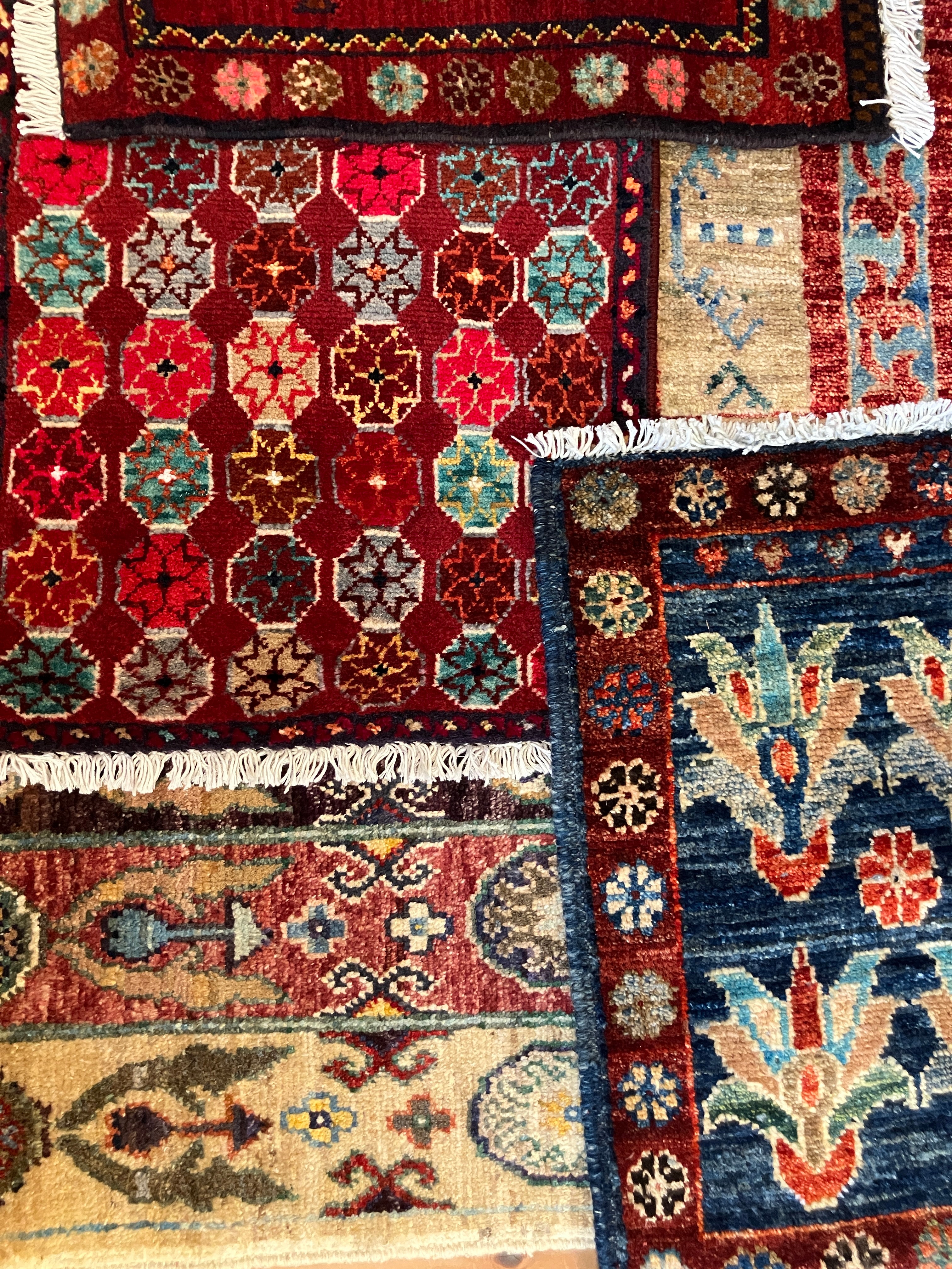 38 Floorラグ S 2000sトルクメン族CHOBI / mini rug60 x 42cm
