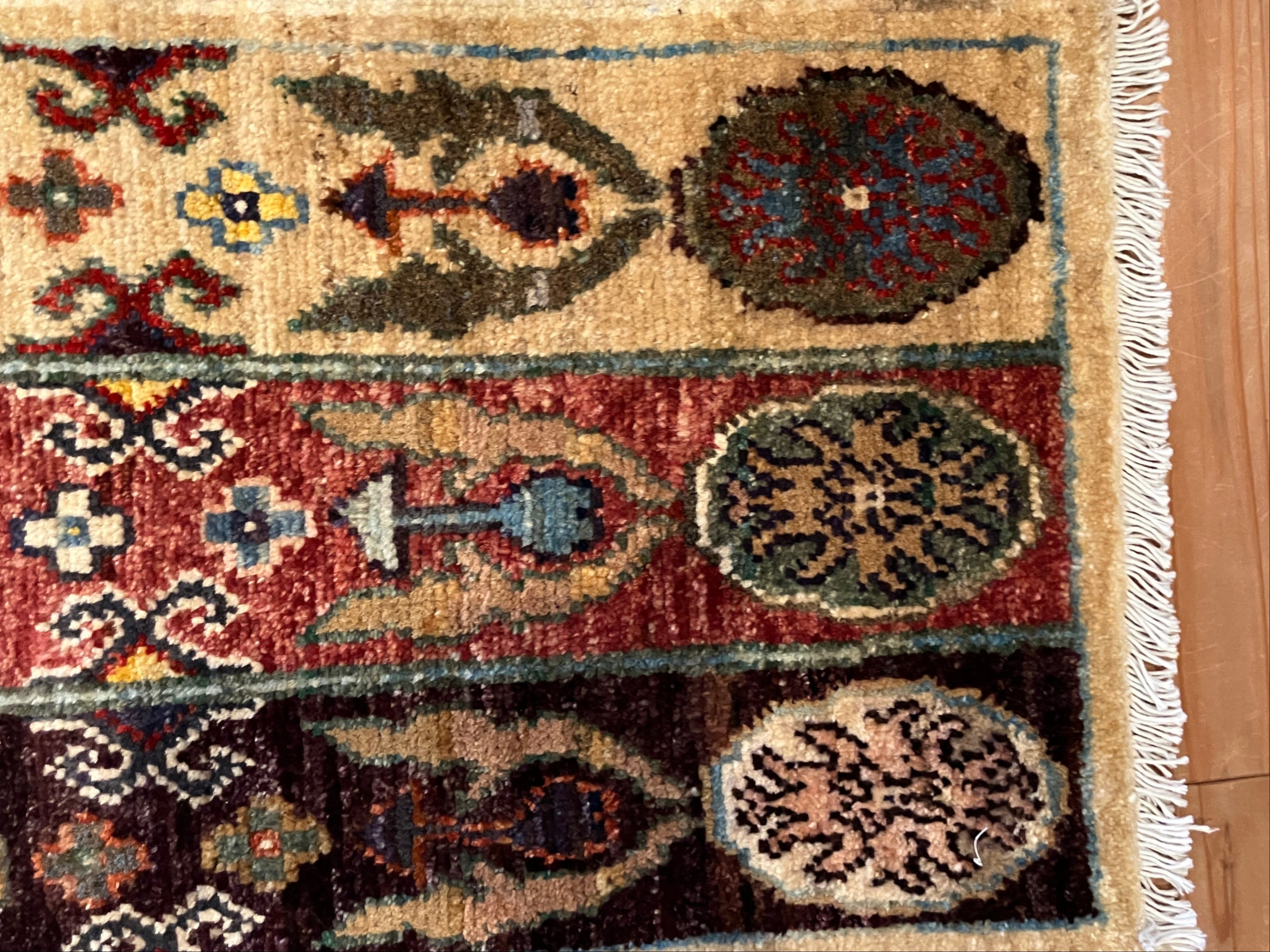38 Floorラグ S 2000sトルクメン族CHOBI / mini rug60 x 42cm