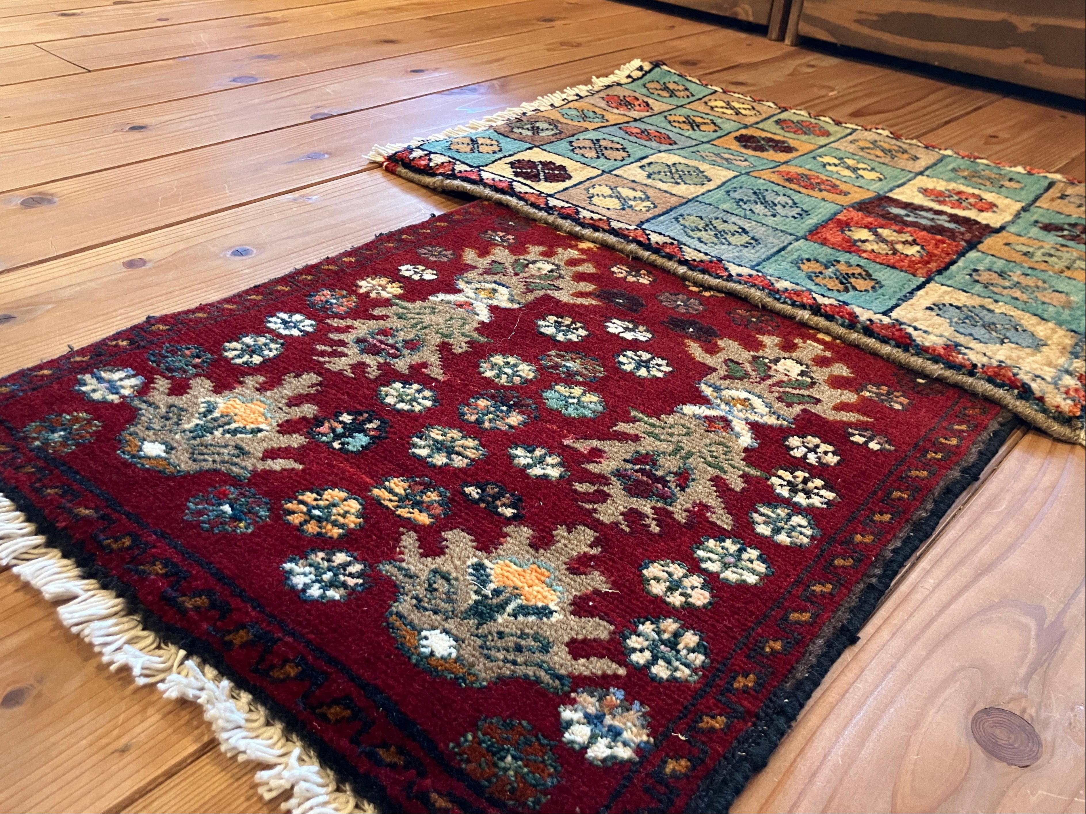 41 Floorラグ S 2000sトルクメン族CHOBI / mini rug60 x 42cm