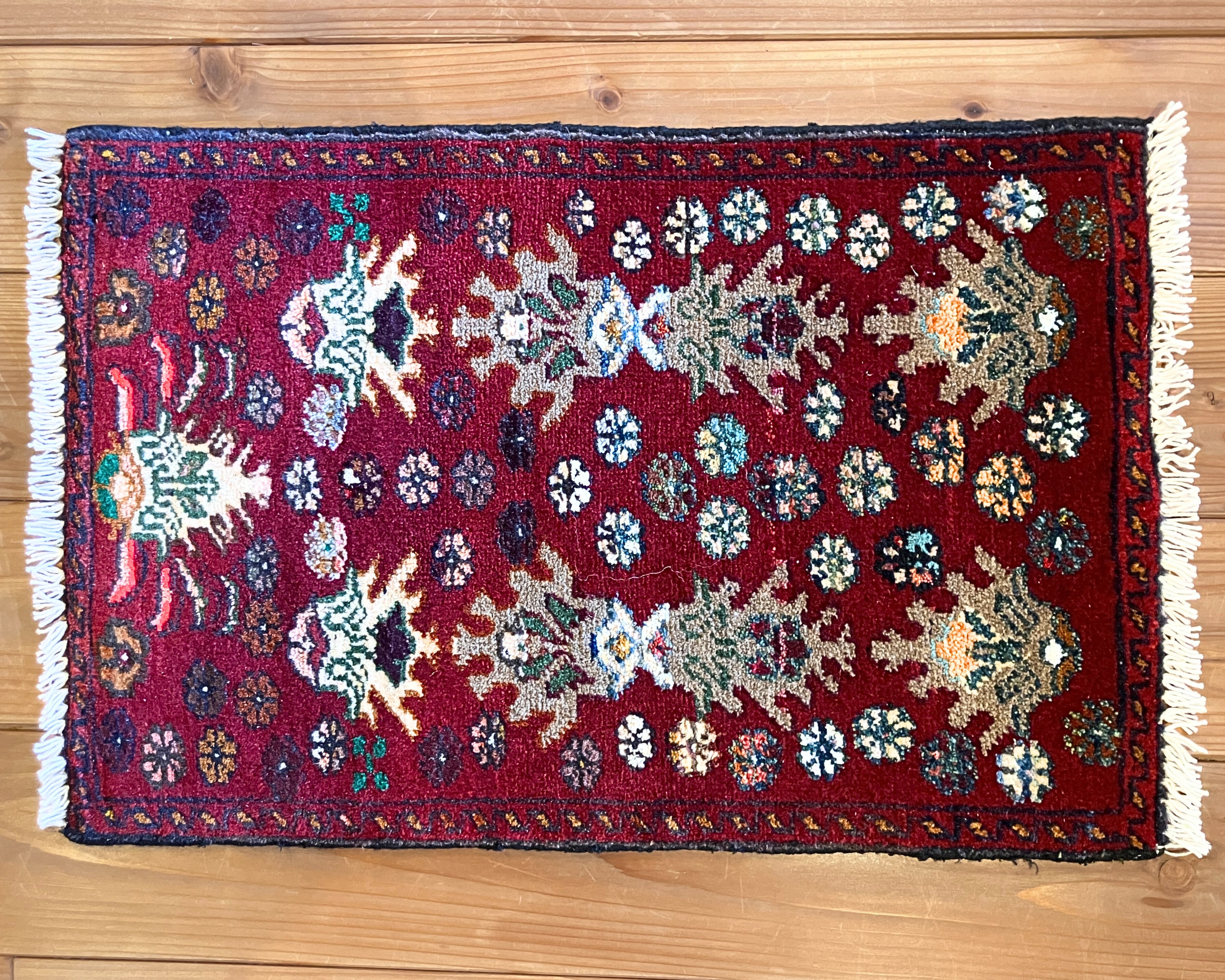 50 Floorラグ S 2000sトルクメン族CHOBI / mini rug60 x 42cm